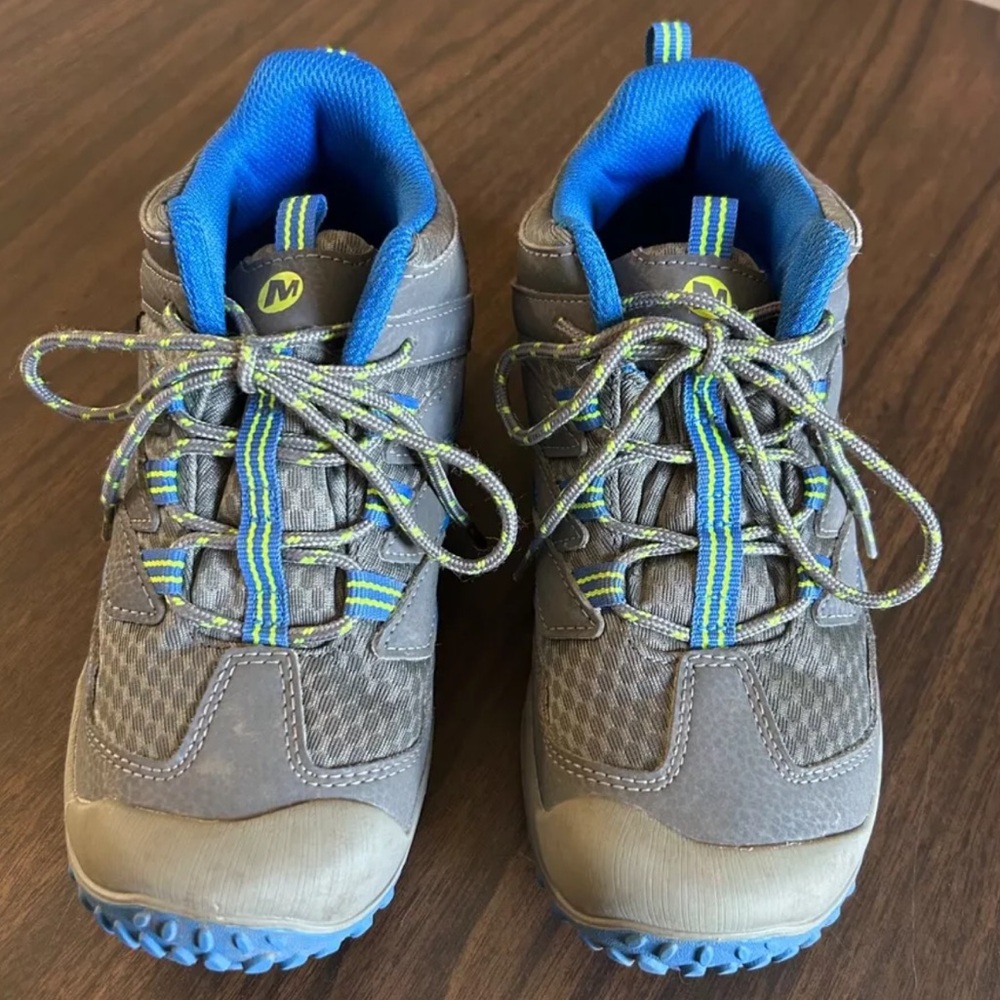 Merrell Kids Gray and Blue Trail Shoes